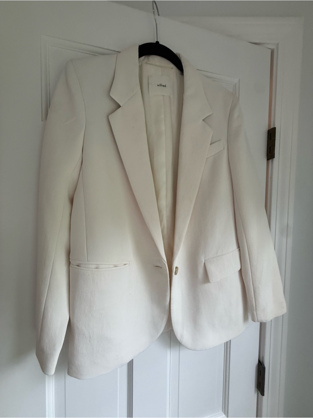Wilfred Cream Single-Button Blazer